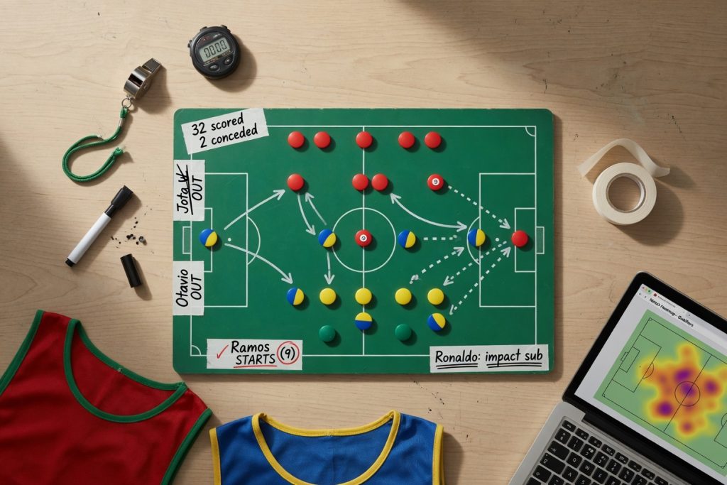 Max file size: 1.5mb! Photographic locker-room scene for “Portugal vs Bosnia-Herzegovina — Euro 2024
